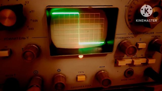 тест синхронизации осциллографа с1-72