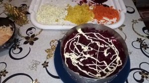 Недорогой,но очень вкусный салат"ОВОЩНОЙ ТОРТ"Простой рецепт овощного салата