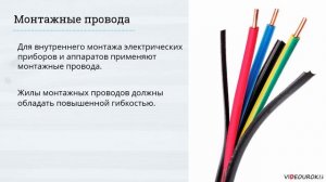 Видеоурок "Электрические провода"
