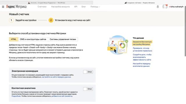 Установка счётчика Яндекс.Метрика на WordPress смотреть онлайн