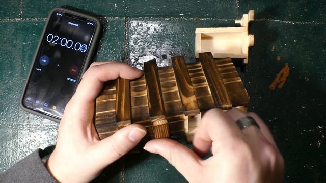 Chinese Puzzle Box and Cast Puzzle "News"