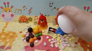 Сюрпризы в пластиковых яйцах. Ам Ням Пинки Пай Энгри Бёрдс. Plastic Surprise Eggs. СИНИЙ СЛОНИК.
