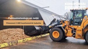 Hyundai HL 960 A pyöräkuormaaja monitoimikoneena Uudenkaupungin VSV Energia Oy:llä.