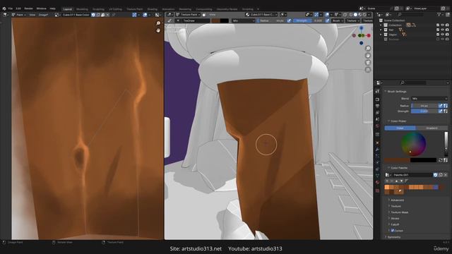 10 - Texture paint on the UV Map