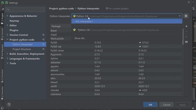 Как создать виртуальное окружение Python PyCharm