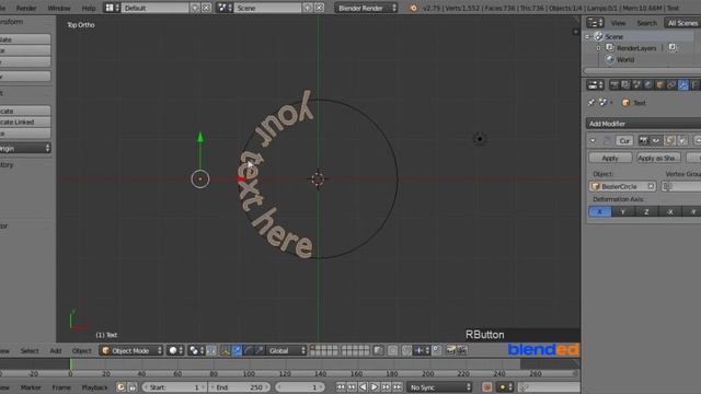 Curved Text In Blender 3D Tutorial For Beginner