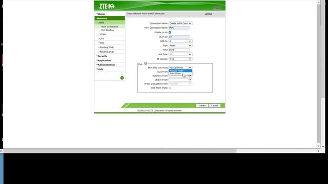 ZTE ONU F660- Configuring IPv6