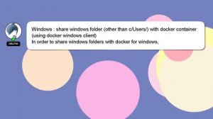 Windows : share windows folder (other than c/Users/) with docker container (using docker windows cl