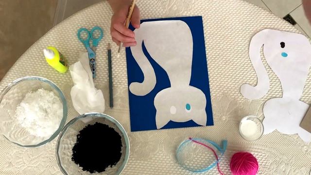 Аппликация из ниток "Кот" смотреть онлайн