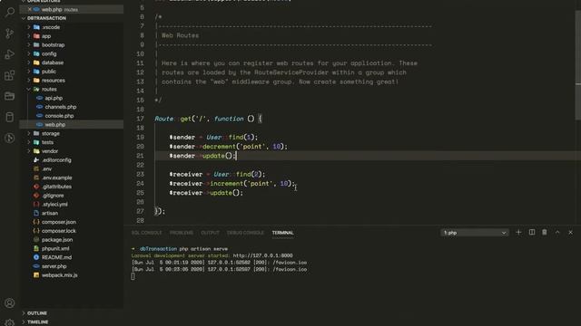 Database Transaction in Laravel