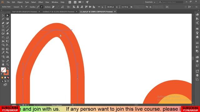 Graphic Design live class part -#2 | Batch - #6 - adobe illustrator cc bangle tutorial part -2