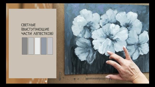Как рисовать цветы  золотой краской акрилом. Художник Александра Плохова. Студия Арт Магия.
