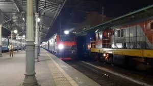Вечернее движение поездов на Белорусском вокзале 22.03.2022