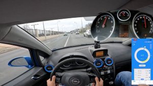 OPEL CORSA D OPC - 0-100 BRUTAL ACCELERATION