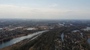 Самара, пос.Гранный слияние двух течений грязное из реки Самара.