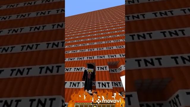 Самый большой куб из TNT в Minecraft ??