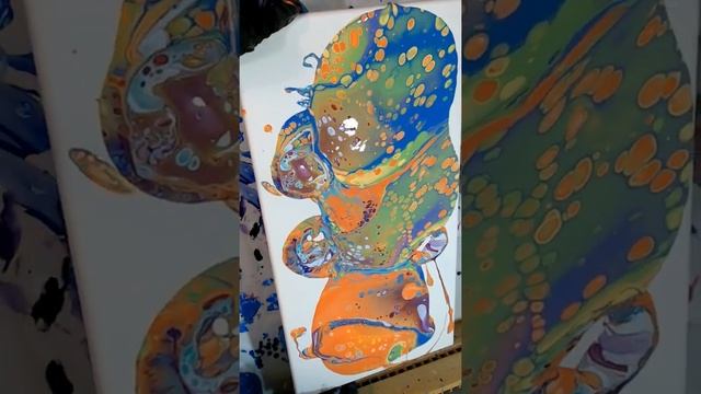 Psychedelic Fluorescent Paint Pour #shorts