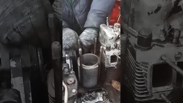 Замена гильзы и головки блока цилиндра Д122 смотреть онлайн