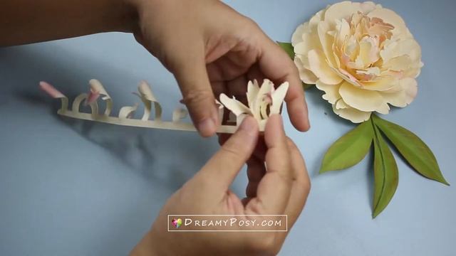 Shirley Temple peony paper flower tutorial смотреть онлайн