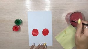 Вишня 3+ Гуашь. Как нарисовать ягоды? Как научить ребёнка рисовать? Рисование для начинающих.