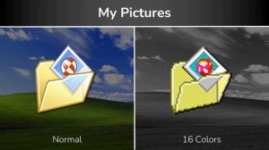 Windows XP Normal and 16-Color Icon Comparison!