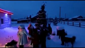 "Зима начинается с Якутии", зажжения елки в с. Хаатылыма Мегино-Кангласского улуса.