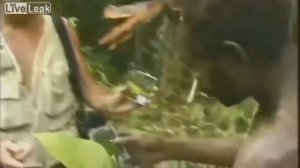 Папуа новая Гвинея. Первый раз видят белого человека 1976г.