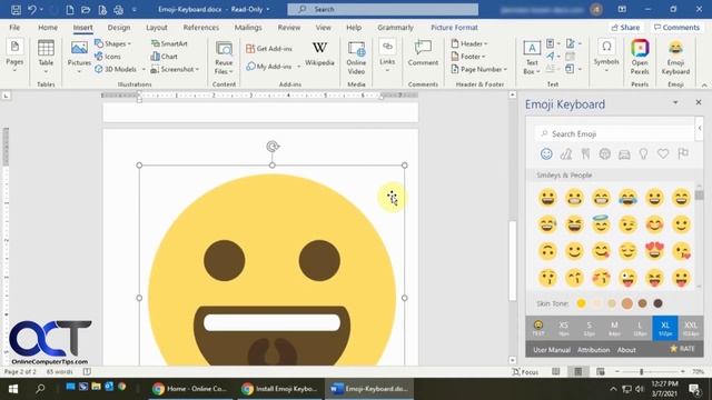 Insert Emojis Into Word, PowerPoint And OneNote With The Emoji Keyboard Add-in For Microsoft Office