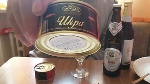 Пиво, рулька и икра