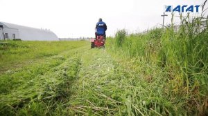 Универсальный моноблок "Агат" в сцепке с активной косилкой.