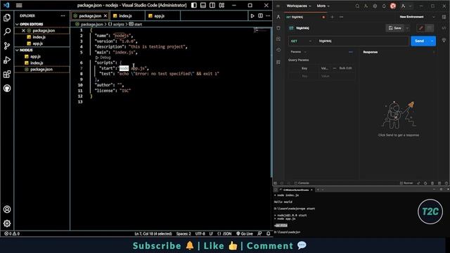 Node.js Tutorial -1: Creating Your First Project and Unraveling the Power of Node.js | time2code