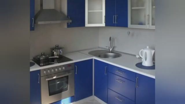 кухня в синем цвете