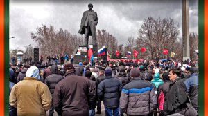 Донецк - 23.02.2014, митинг против Майдана и мнения дончан.