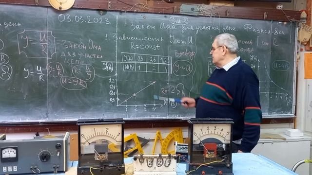 Закон Ома для участка цепи. смотреть онлайн