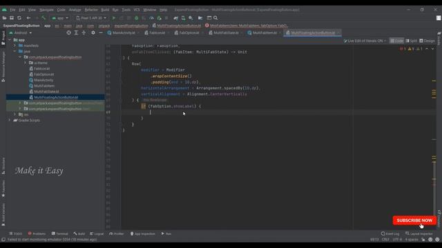 How to implement Expand Floating Action Button in Jetpack Compose | Android | Kotlin | Make it Easy