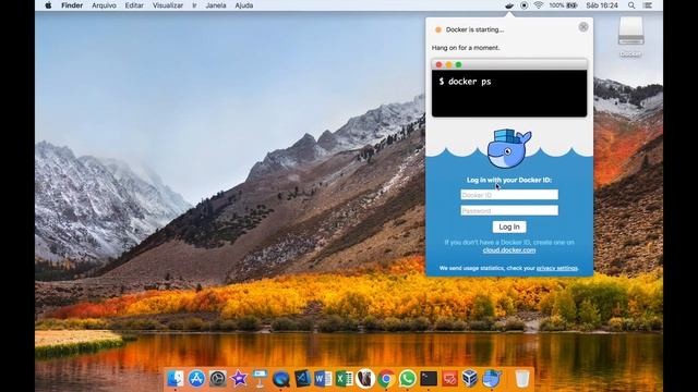 Instalando Docker no Mac e Baixando uma imagem do Hub