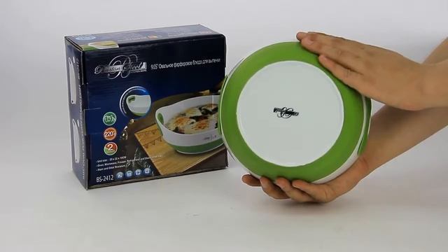 Обзор «Блюдо для запекания "BartonSteel", цвет: зеленый, белый, 1,1 л, цвет белый, зеленый» смотреть онлайн