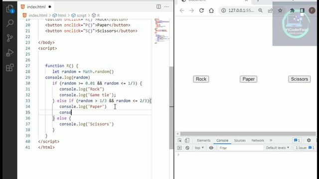 Build a Rock-Paper-Scissors Game  using Javascript
