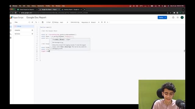 Automate Google Doc Reports Generation from Google Sheets using Google Apps Script | Aryan Irani