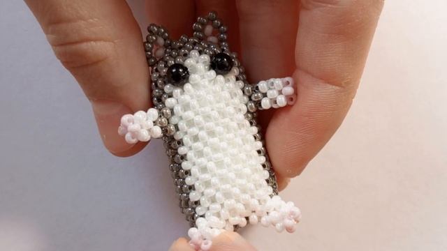 туториал на кота-батона из бисера/3 часть#бисероплетение смотреть онлайн