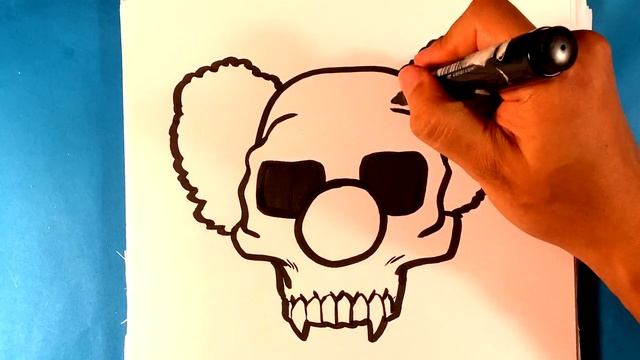 How to Draw Clown Skull - AWESOME смотреть онлайн