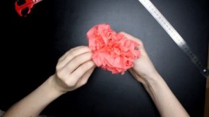 Цветы из бумаги крепированной.