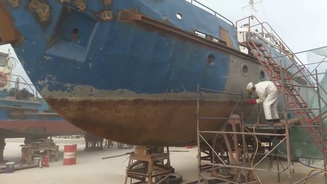 Термообразивная очистка судов  от различных загрязнений#очисткасудов#термообразивнаяочистка#цгтн