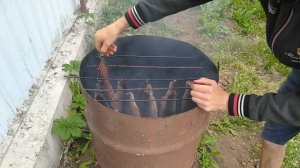 Как закоптить рыбу.Копченная рыба.Как посушить рыбу.Коптим рыбу.