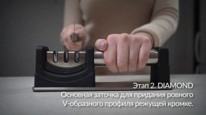 Премиальная точилка для ножей iSottcom с тремя слотами заточки.