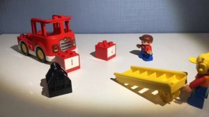 Новогодний обзор пожарной машины Лего дупло. Fire truck review, Lego Duplo.