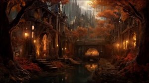 ?Autumngh in Elven City Ambience and Music _ hifantasy ambience with calm music