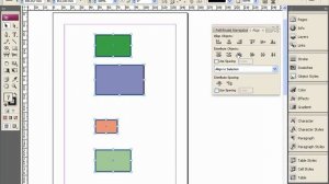 Выравнивание и распределение объектов в Adobe InDesign