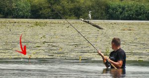 Ловля сома среди кувшинок на мелководье по-индейски