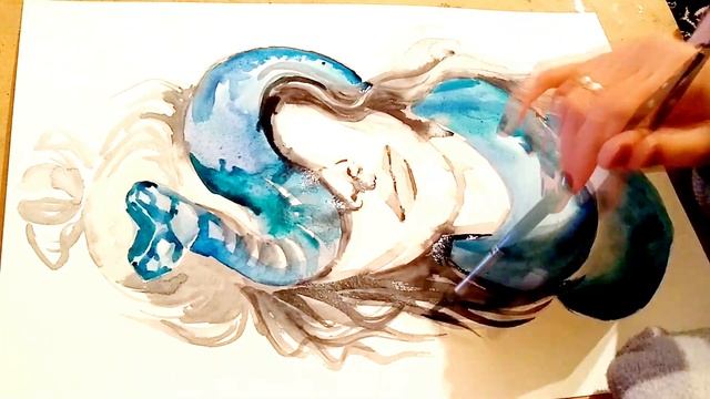 Творите дерзко! Акварель. Живопись акварелью.Как рисовать акварелью портрет.